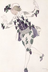 眠れる森の美女、1921年のPageboy of the Fairy Lilacのコスチュームデザイン 作： Leon Bakst